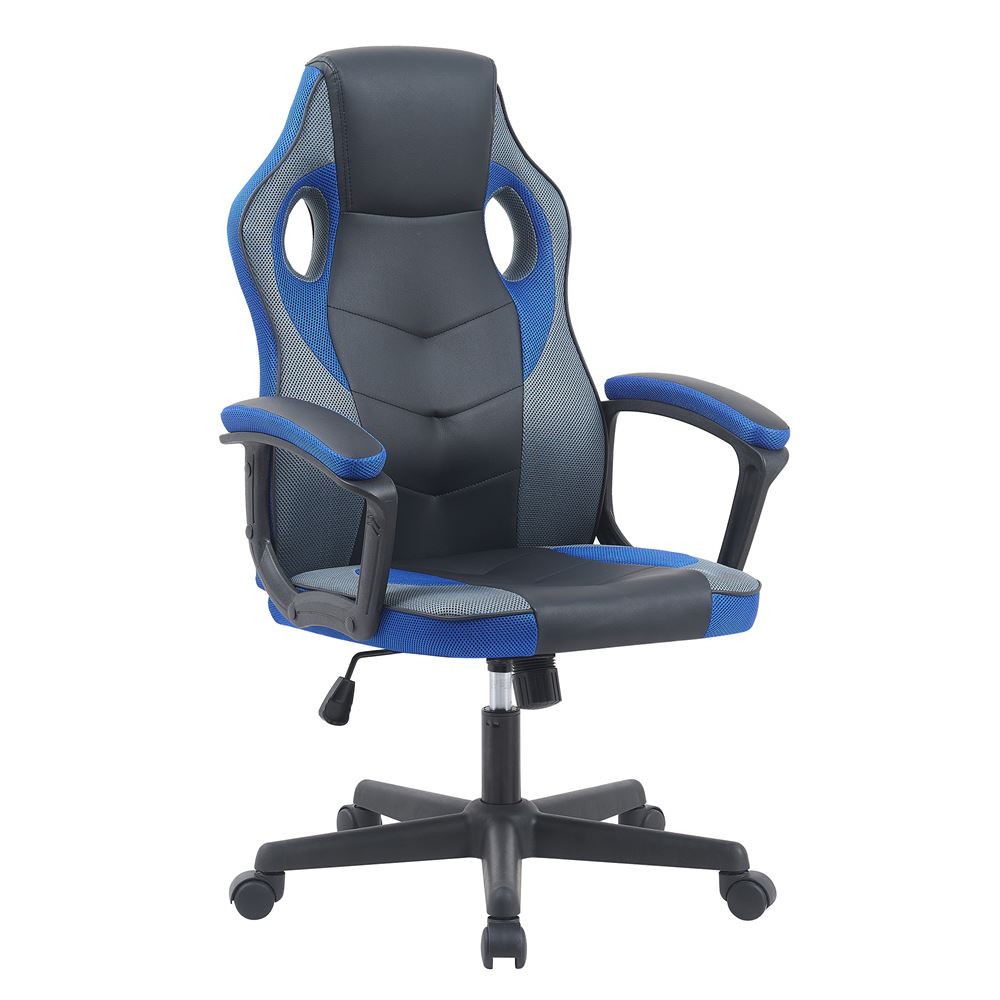 כסא גיימינג במכירה מוקדמת 21 ימי עסקים דגם Gamer צבע שחור כחול