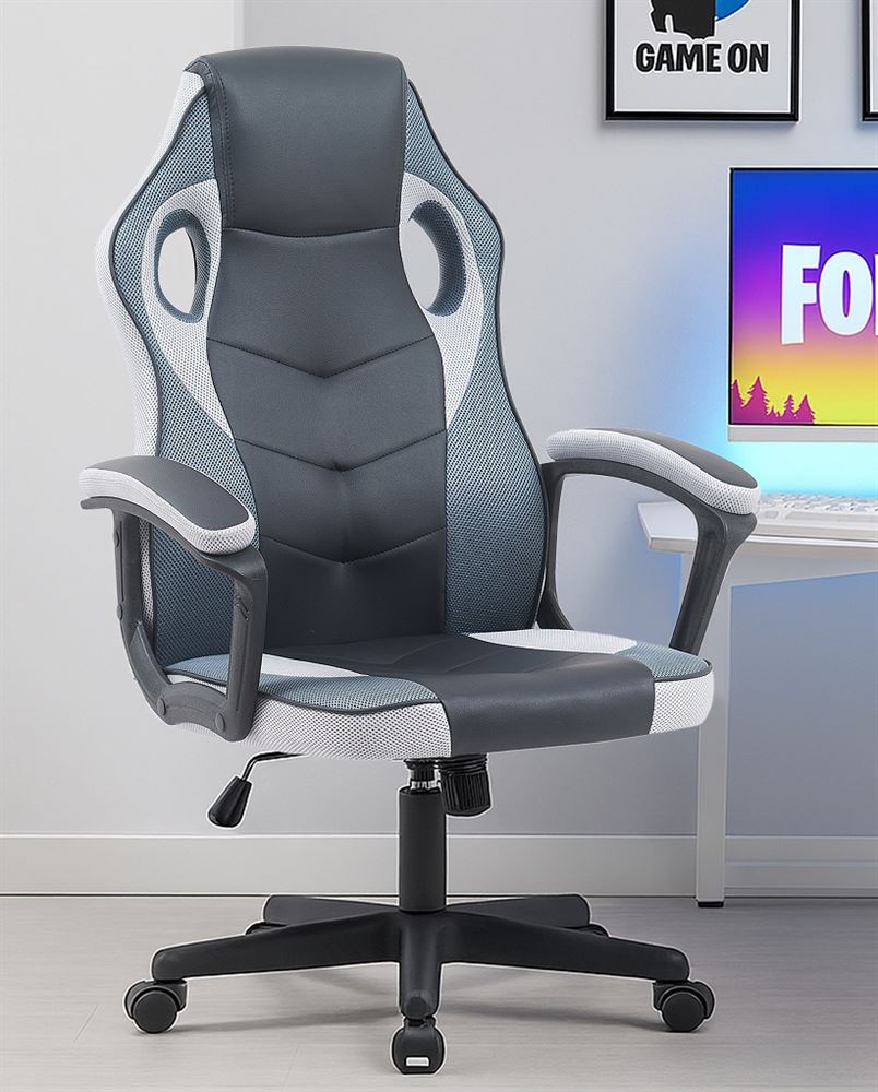 כסא גיימינג במכירה מוקדמת 21 ימי עסקים דגם Gamer צבע שחור לבן
