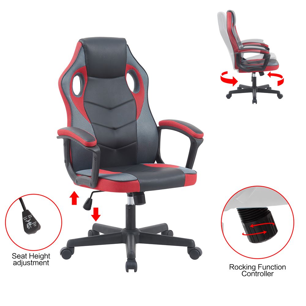 כסא גיימינג במכירה מוקדמת 21 ימי עסקים דגם Gamer צבע שחור אדום