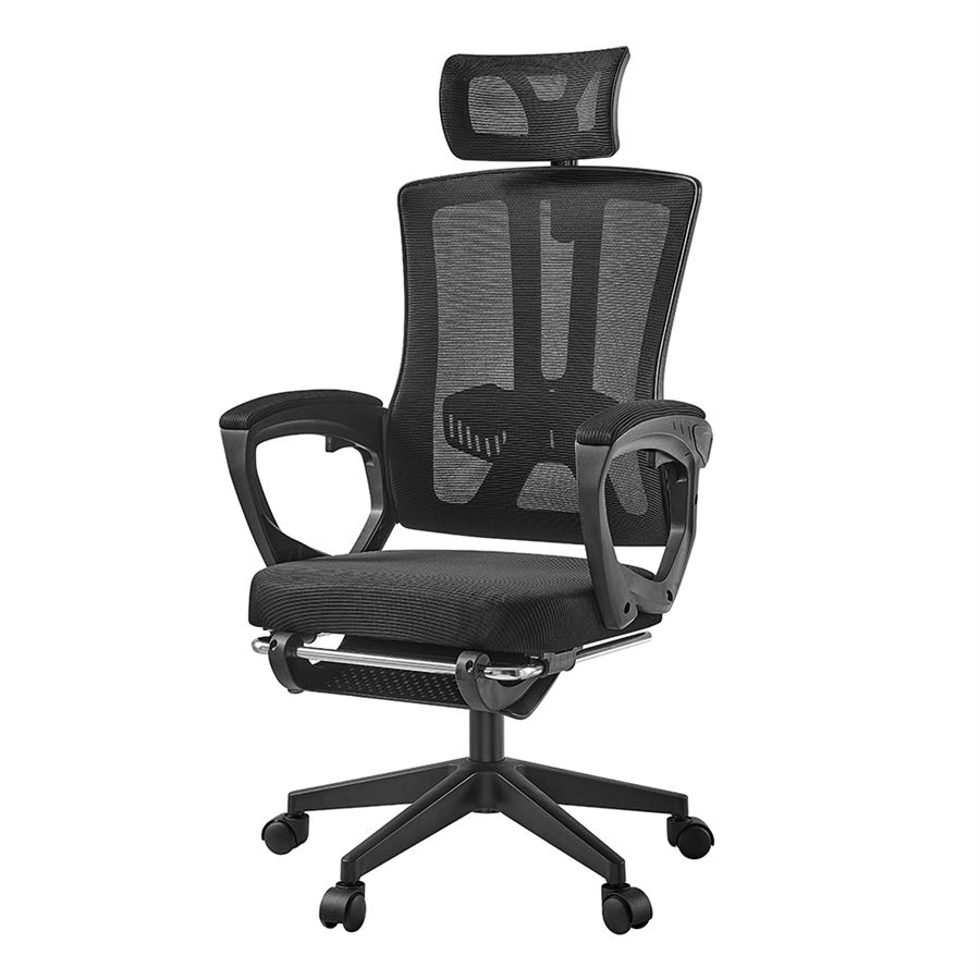 כסא מנהלים יוקרתי עם הדום נשלף דגם XP-40 צבע שחור במכירה מוקדמת 21 ימי עסקים