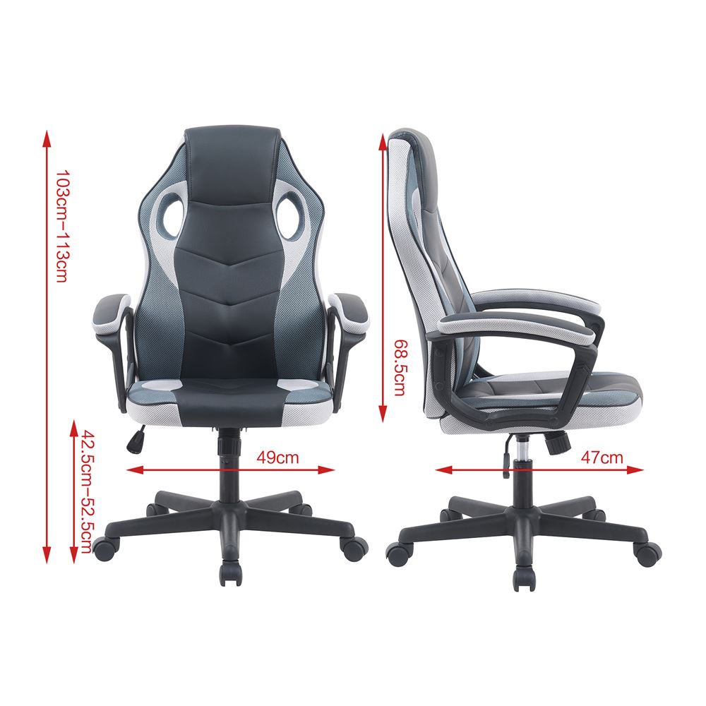 כסא גיימינג במכירה מוקדמת 21 ימי עסקים דגם Gamer צבע שחור אפור