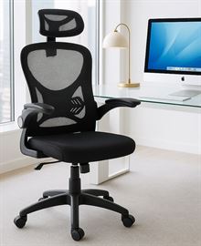 כיסא מנהלים יוקרתי דגם HI-TECH עם ידיות מתכווננות ומשענת ראש בצבע שחור NewDealOfficial