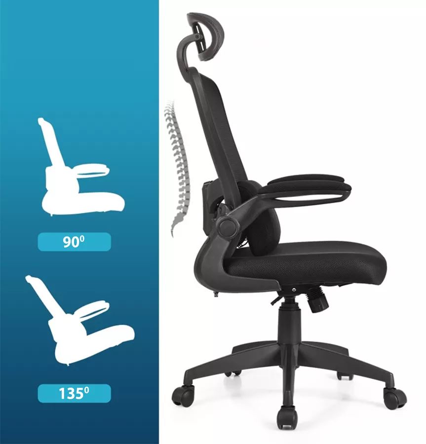 כסא מנהלים יוקרתי עם גב גבוה וידיות מתכווננות דגם TPX-10 צבע לבן בשילוב בז'