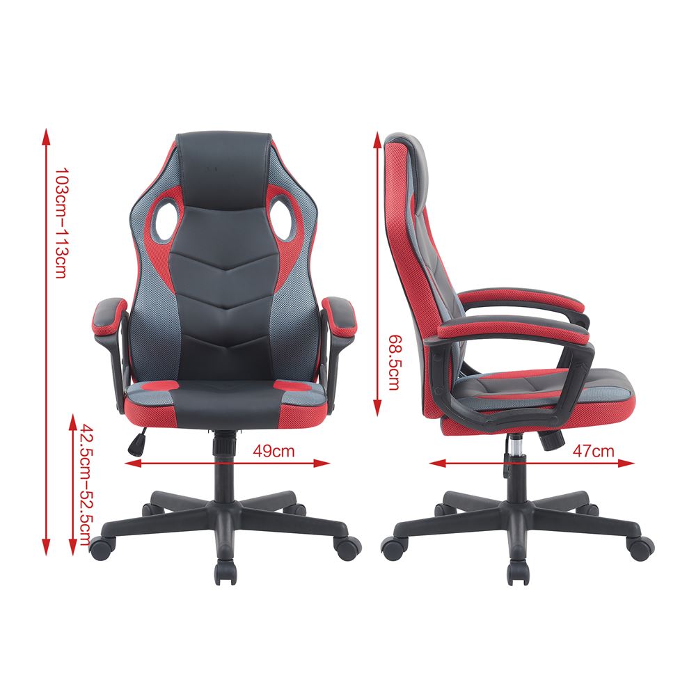 כסא גיימינג במכירה מוקדמת 21 ימי עסקים דגם Gamer צבע שחור אדום